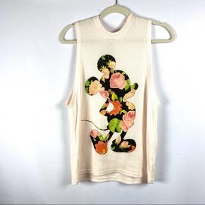 Light pink Mickey floral tank